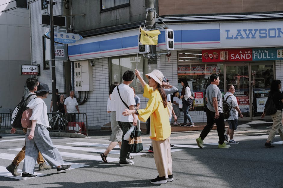 People Walking on the Street in Japan