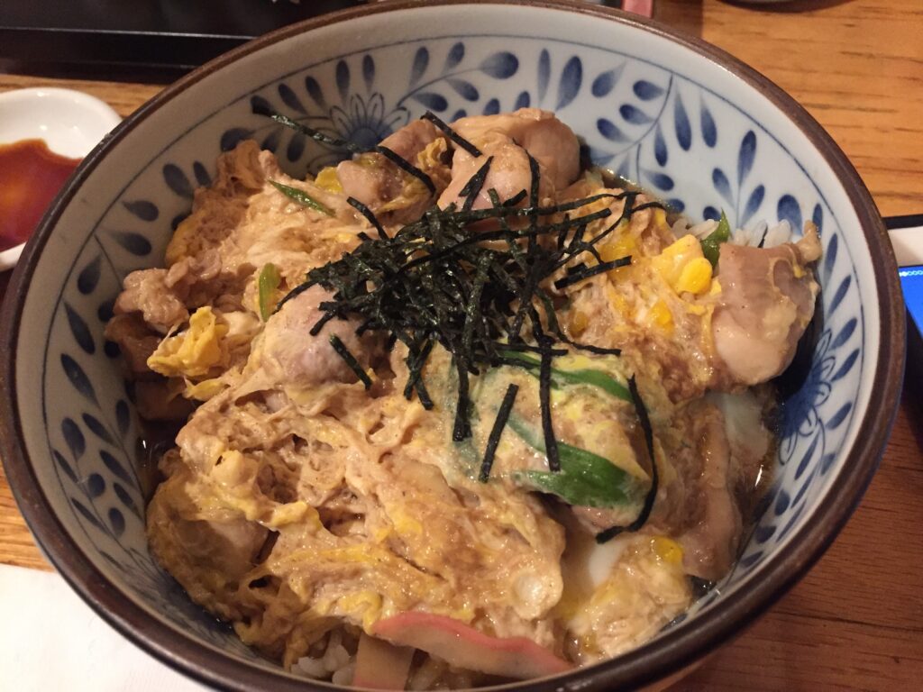 Chicken and egg over rice