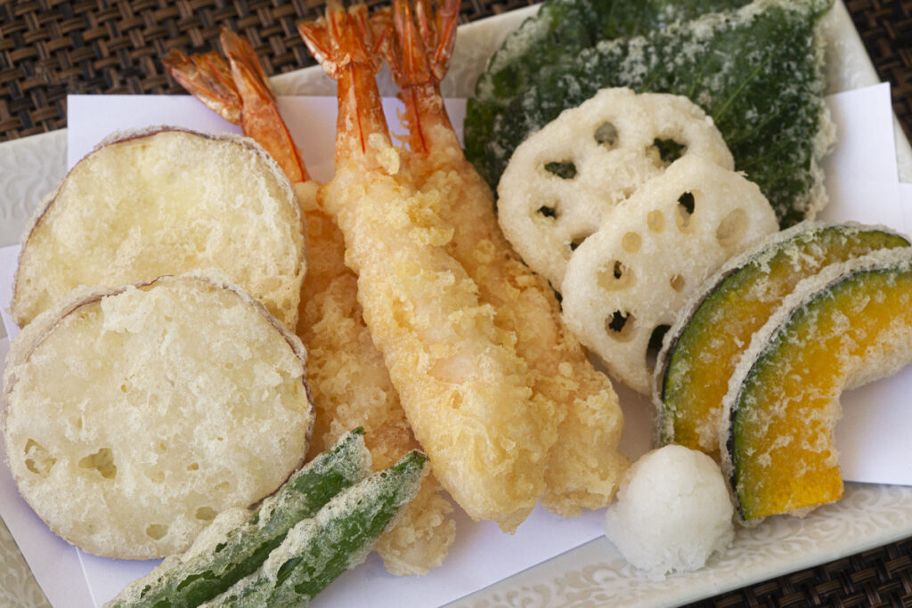 Japanese tempura with vegetables