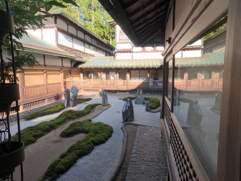 Japanese garden in Koya san Wakayama Japan