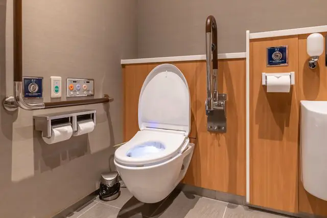 Full-service toilet in Japan
