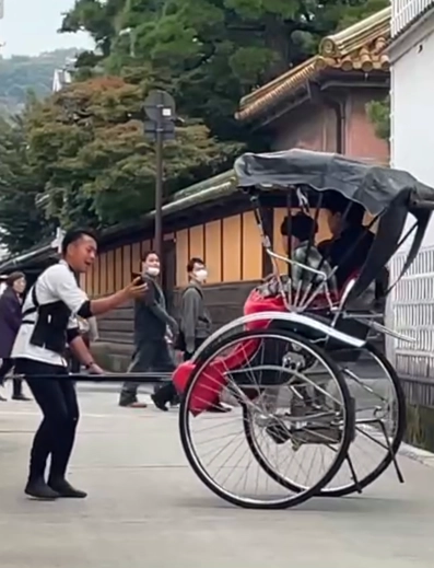 cart for tourists in Kurashiki Japan